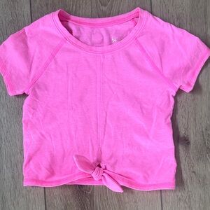 Lilly Pulitzer Bright Pink Kids Tee with Knot